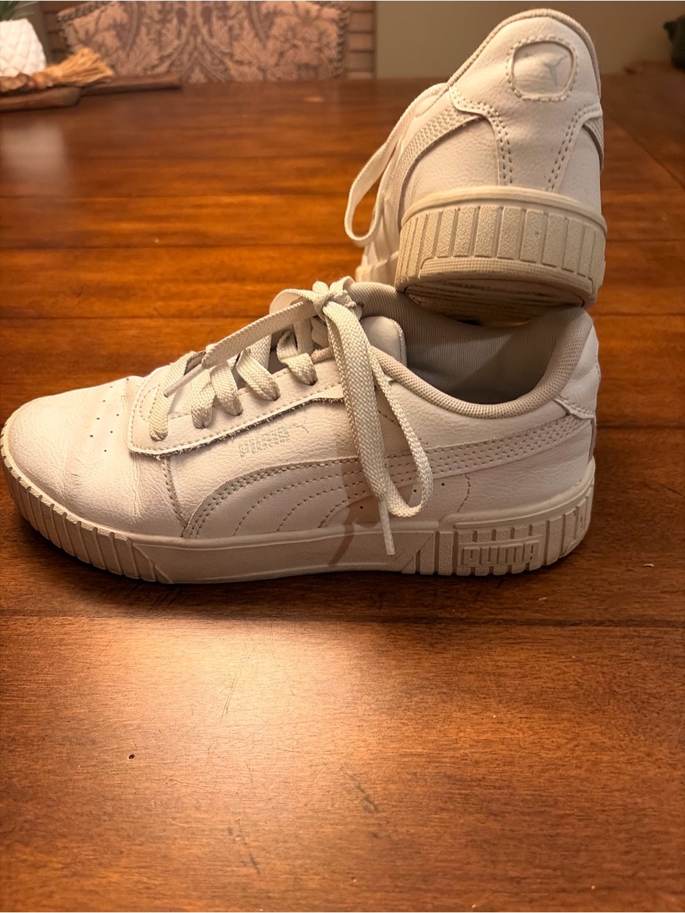 Puma Women’s White Low-Top Lace-Up Sneakers